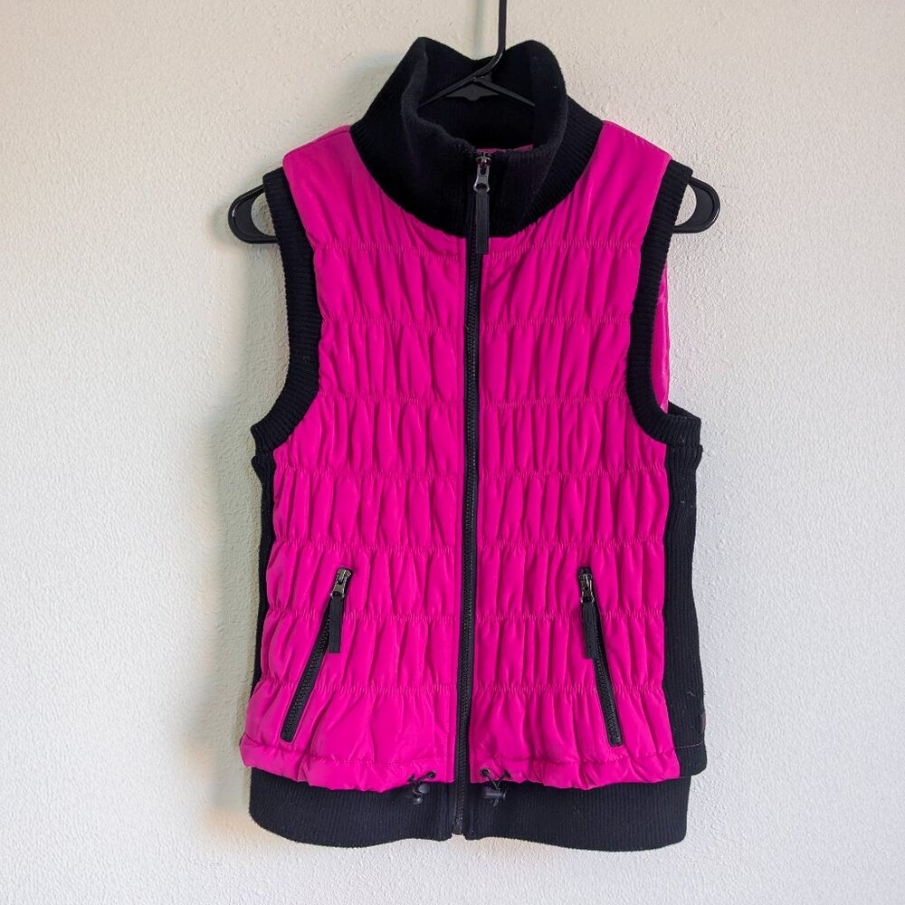 Calvin Klein Performance Puffer Vest | Pink & Black | Size Large